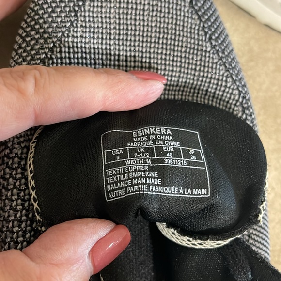 EASY SPIRIT ESINKERA BLACK & WHITE WOVEN TEXTILE UPPERS OXFORD SNEAKERS SIZE 9M - Picture 13 of 13